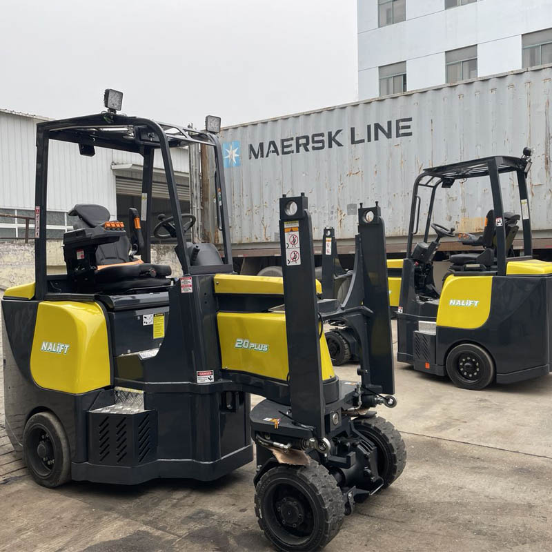Two units Nalift 2000kg 7m Li-ion narrow aisle forklifts delivered